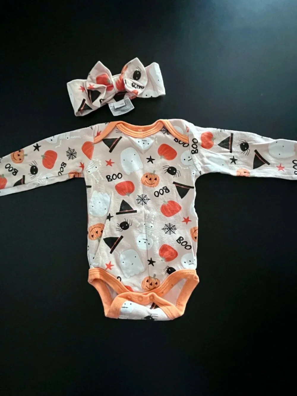 Set of 3, My 1st Halloween Baby Girl Onesies, 3-6 Months